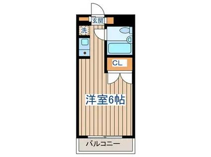 ベルハイム初台(ワンルーム/3階)の間取り写真