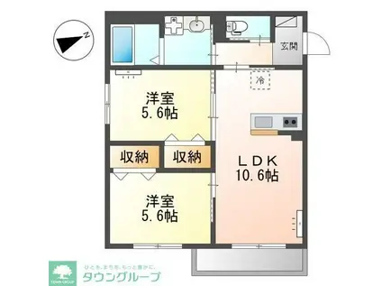 ルミエールグラン(2LDK/2階)の間取り写真