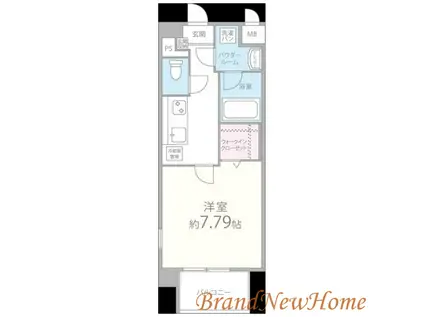 カサアスール(1K/2階)の間取り写真