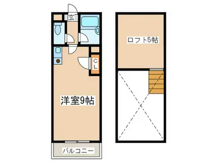 シティーコート太宰府(ワンルーム/2階)の間取り写真