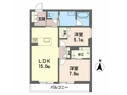 シャーメゾン アヴァンセ(2LDK/3階)の間取り写真