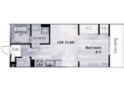 リアン名谷(1LDK/2階)の間取り写真