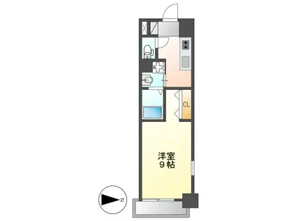 リシュドール鶴舞公園(1K/9階)の間取り写真