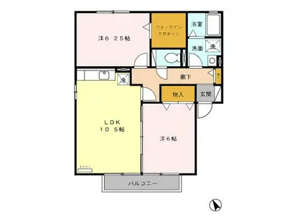 MS ANNEX(2LDK/2階)の間取り写真