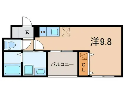 K-TSUCHIYAMA(ワンルーム/1階)の間取り写真