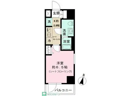 NーSTAGE 平塚II(1K/3階)の間取り写真