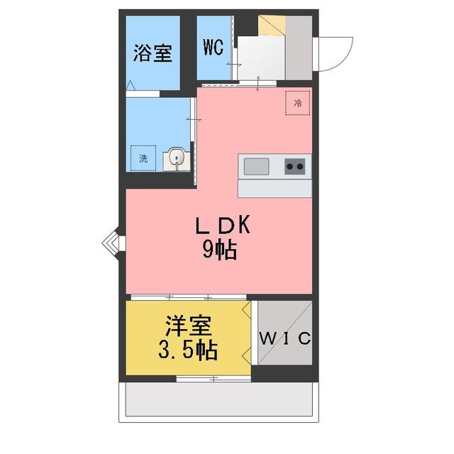 JR横浜線 矢部駅 徒歩9分 3階建 新築(1LDK/2階)の間取り写真