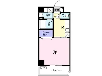 ラハイナコート(1K/3階)の間取り写真