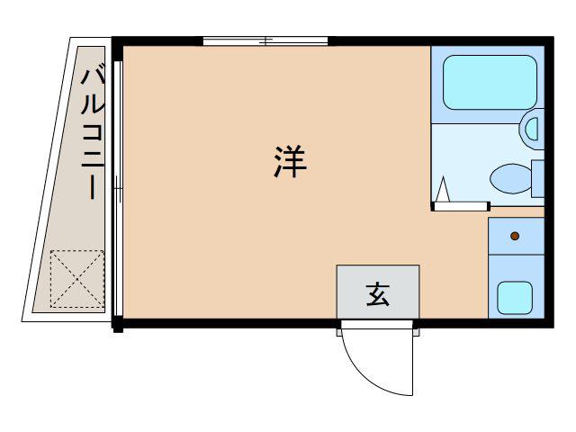 NKH並木(ワンルーム/1階)の間取り写真