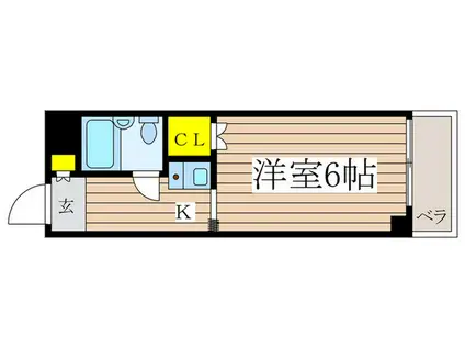 センチュリー調布(1K/3階)の間取り写真