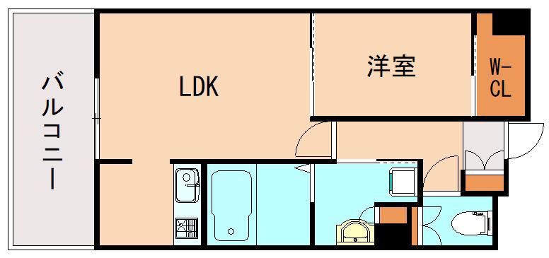 セントフォールTATEIWA(1LDK/7階)の間取り写真