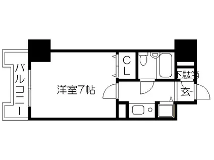 ライオンズマンション京都河原町(1K/11階)の間取り写真