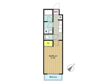 スターダスト晴貞(1K/2階)の間取り写真