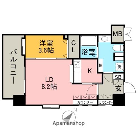 サヴォイ・ブロードストリート(1LDK/4階)の間取り写真