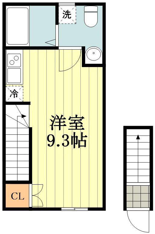 CL国分寺(ワンルーム/2階)の間取り写真