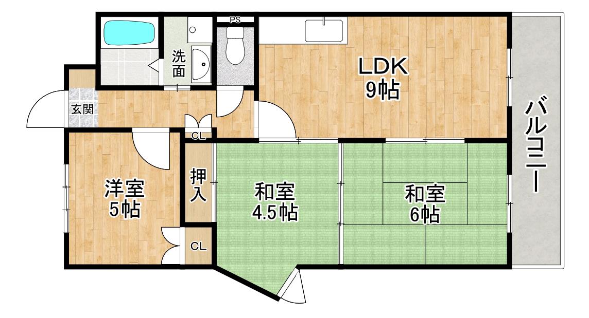 エヌエムセーズ(3LDK/6階)の間取り写真