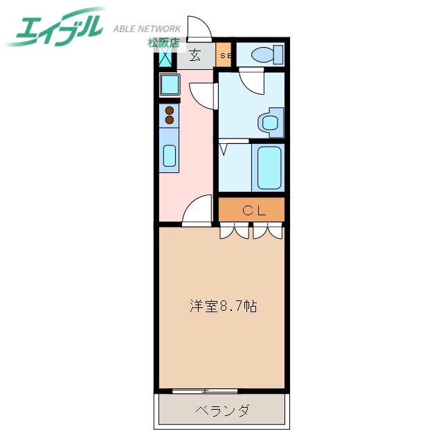 コンフォルト藤(1K/1階)の間取り写真