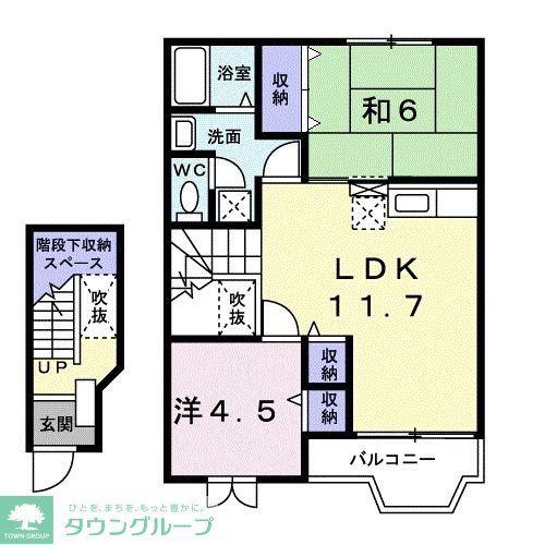 サンフラワ-PARTI(2LDK/2階)の間取り写真