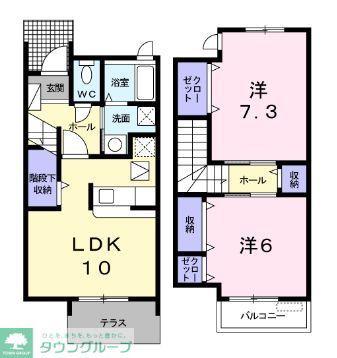 ベロフィオーレ(2LDK/1階)の間取り写真