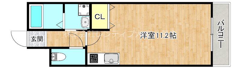 メゾンシャーマントアイ(ワンルーム/4階)の間取り写真