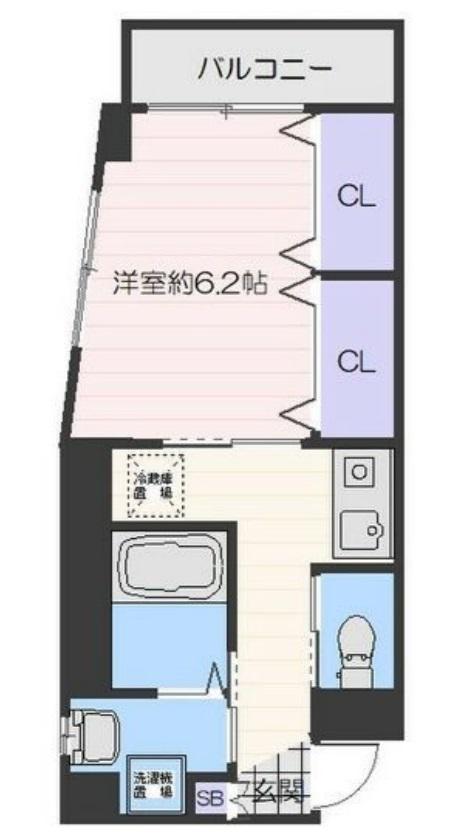 SAISIR希(1K/5階)の間取り写真