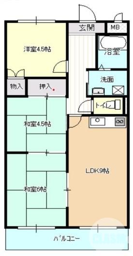 メゾンボヌール(3LDK/3階)の間取り写真