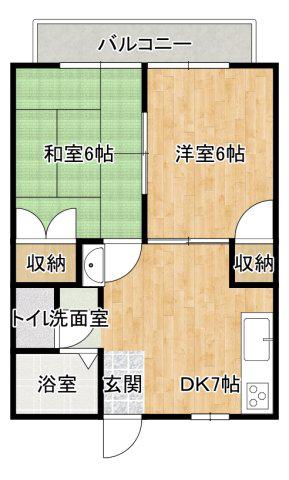 メルシー辻子(2DK/1階)の間取り写真
