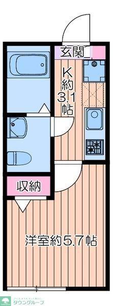 千住GRAYISHWOOD(1K/3階)の間取り写真