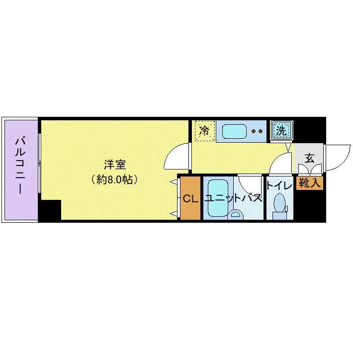 CITY SPIRE東大井(1K/11階)の間取り写真