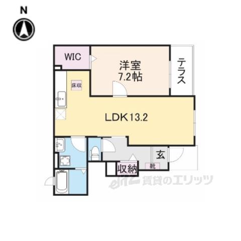 ソレイユ(1LDK/1階)の間取り写真