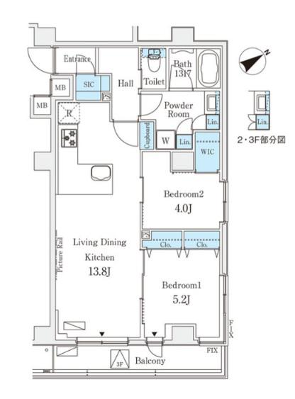 STANDZ高井戸(2LDK/2階)の間取り写真