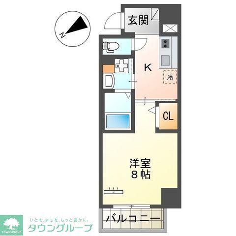 セラヴィ箱崎(1K/1階)の間取り写真