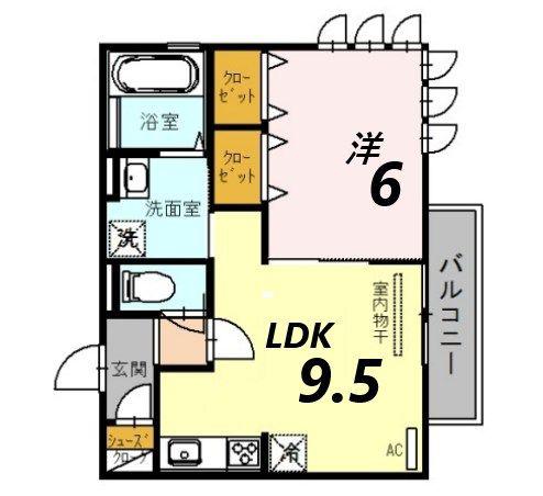 J・アメニティ北今宿(1LDK/2階)の間取り写真