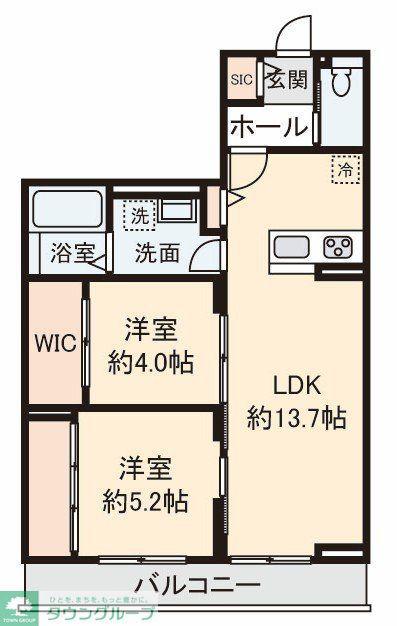 ハイムメゾン新狭山A(2LDK/1階)の間取り写真