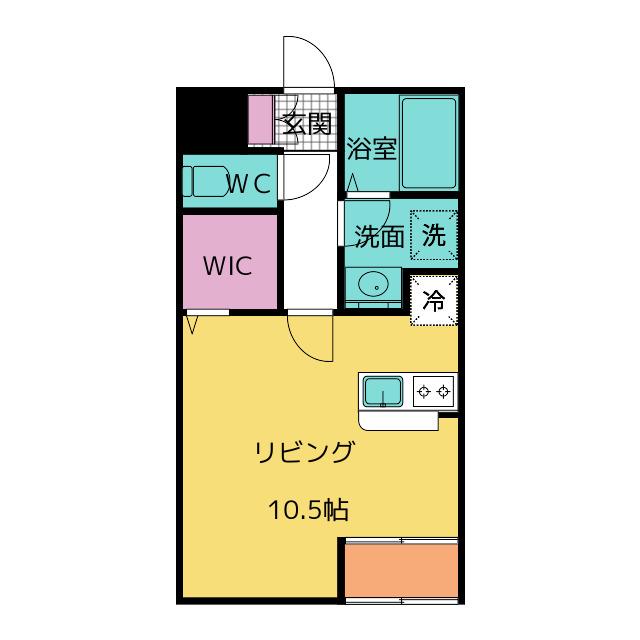 AVANCE(1K/1階)の間取り写真
