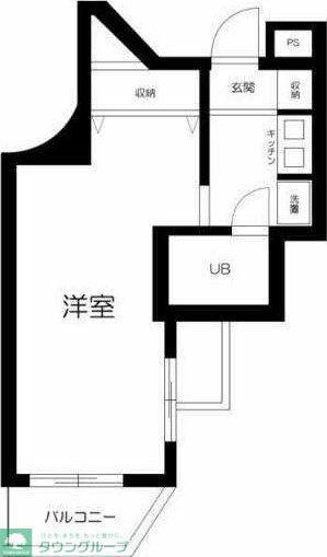 トップ北千住(1K/3階)の間取り写真