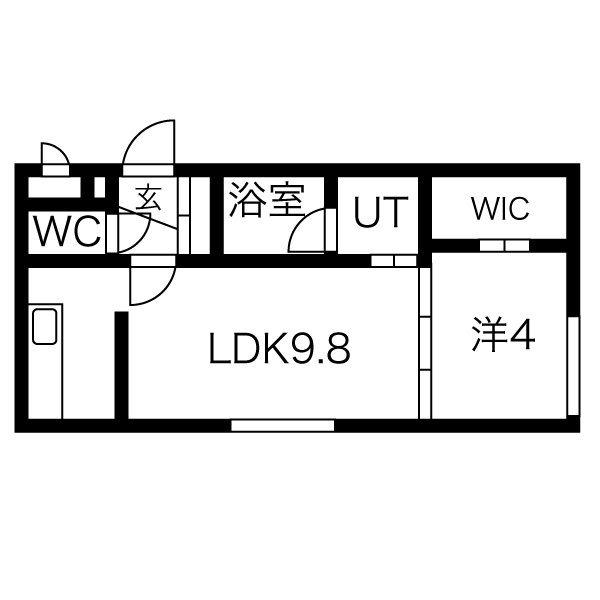 ワールドパレス札幌中央(1LDK/2階)の間取り写真
