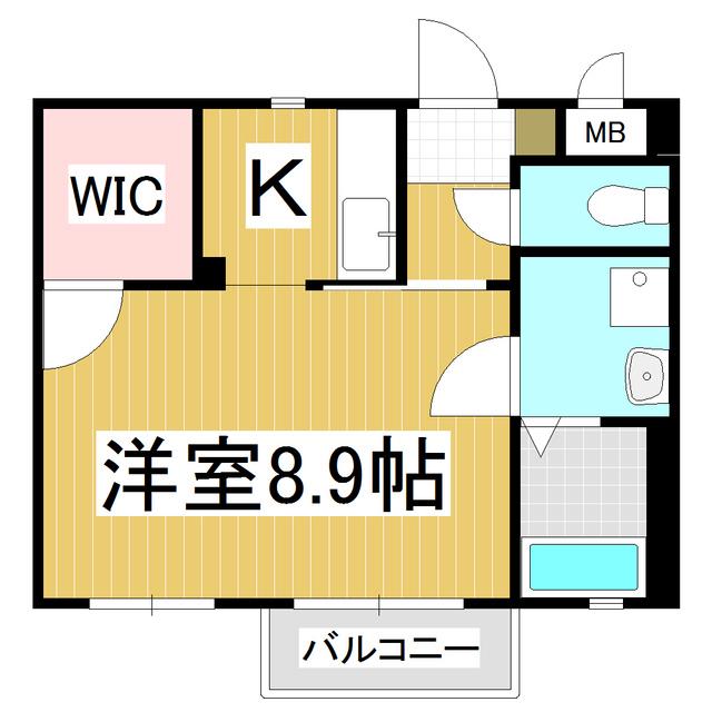 JR中央線 下諏訪駅 徒歩39分 2階建 築19年(1K/2階)の間取り写真