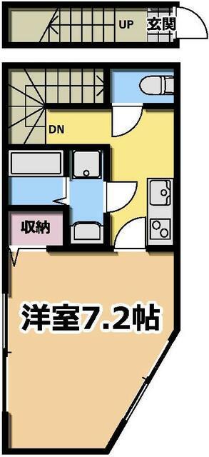 HOUSEKUL-S4(1K/2階)の間取り写真
