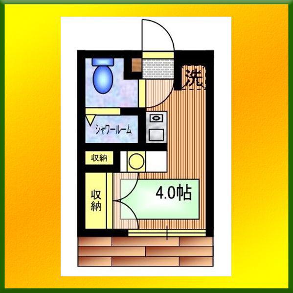 めぞんどかしぇっと弐(ワンルーム/1階)の間取り写真