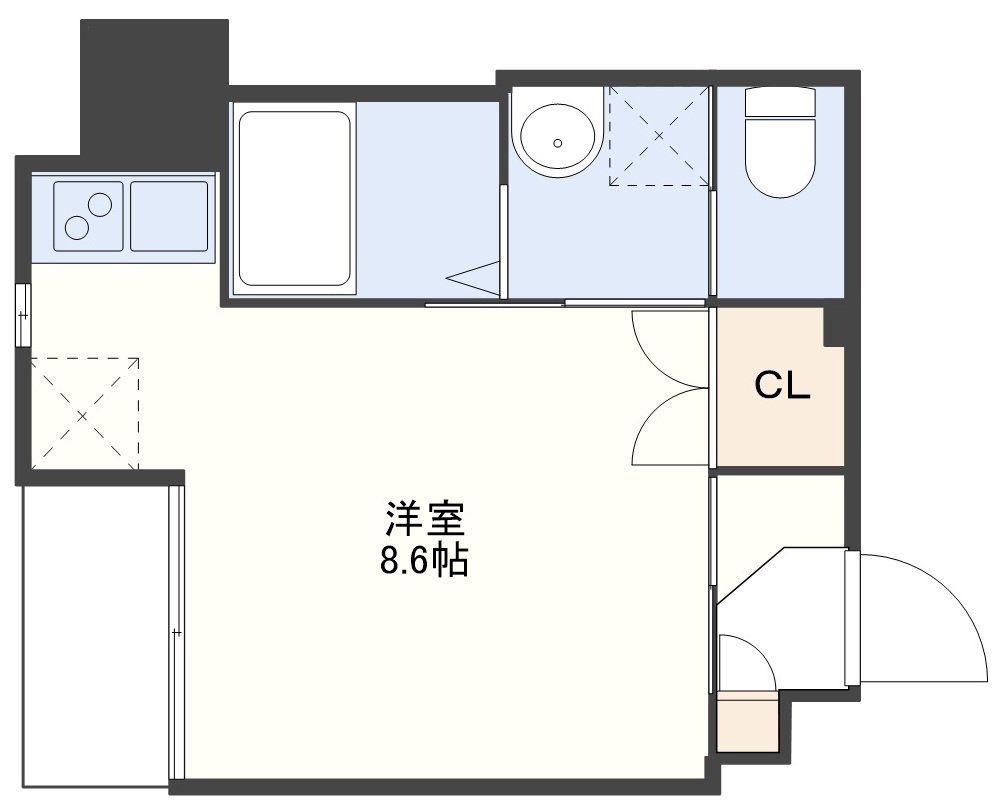 FORBIS丸山町(ワンルーム/5階)の間取り写真