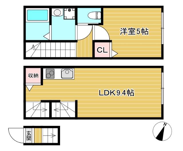 サザンロード保谷(1LDK/2階)の間取り写真