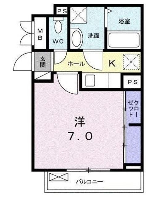 ステラマリス(1K/3階)の間取り写真