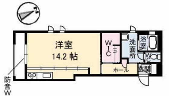 リーベンステージ出汐(ワンルーム/3階)の間取り写真