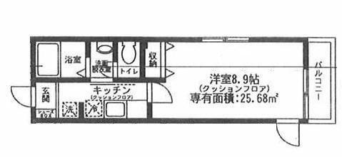 アートベーレ(1K/2階)の間取り写真