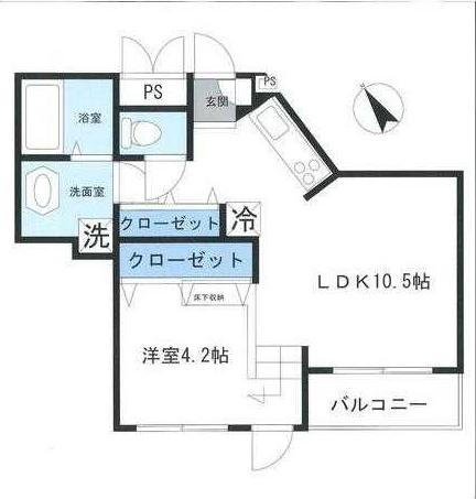 WING COURT(1LDK/7階)の間取り写真