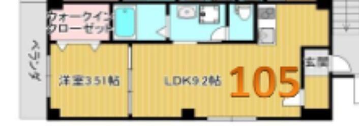 キャトルセゾン豊中本町(1LDK/1階)の間取り写真