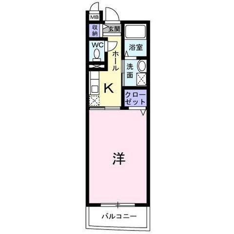 アイビーガーデン鵠沼(1K/3階)の間取り写真
