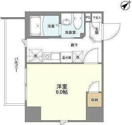 アクシーズグランデ浦和東仲町S(1K/9階)の間取り写真