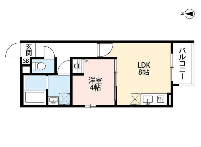 ニーギルボンラ(1LDK/1階)の間取り写真